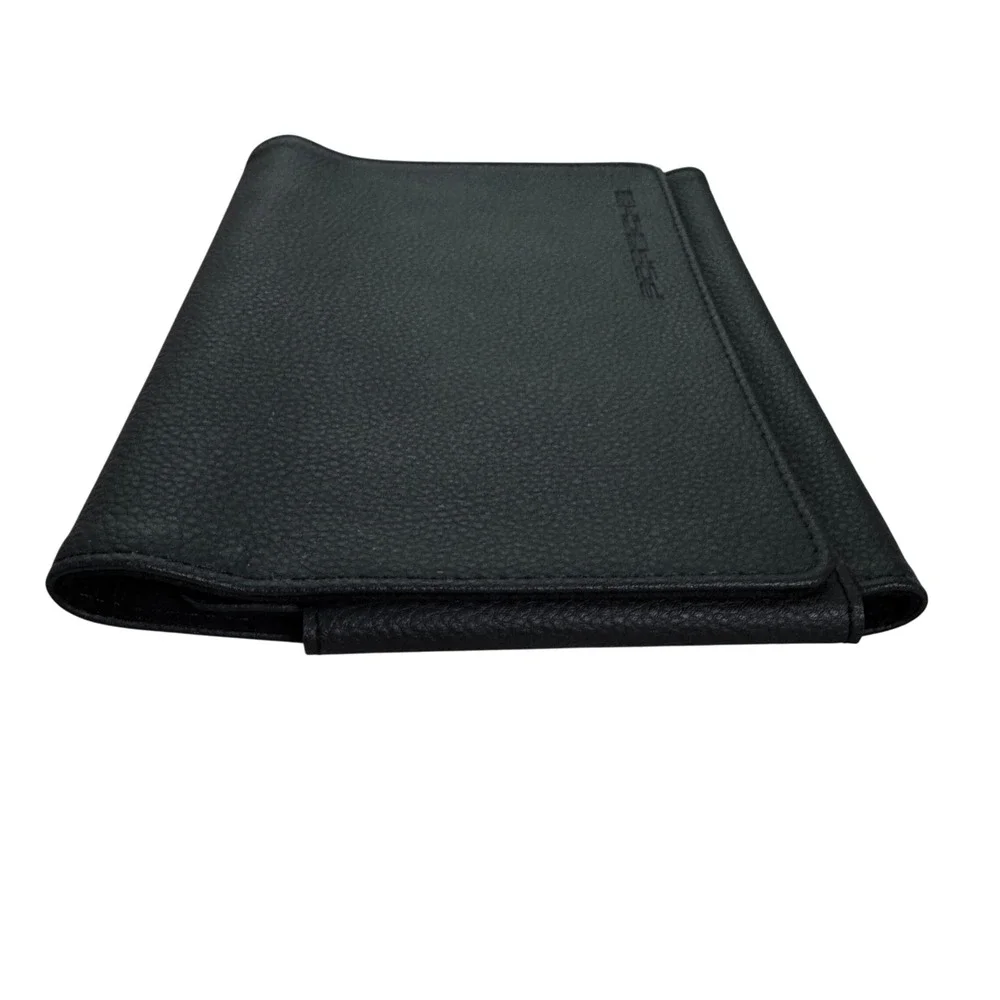 PORSCHE OEM Black Leather Owners Manual Portfolio Document Holder Organizer